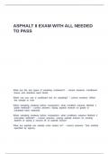 ASPHALT II EXAM WITH ALL NEEDED TO PASS