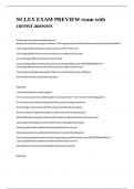 NCLEX EXAM PREVIEW exam with correct answers&period;