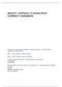 WAQTC Asphalt 2 exam with correct answers