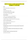 DSSTN STUDY GUIDE QUESTIONS AND CORRECT ANSWERS&period;