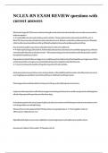 NCLEX-RN EXAM REVIEW questions with correct answers