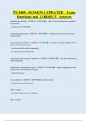 PN 1005 - SESSION 1 UPDATED    Exam  Questions and  CORRECT  Answers