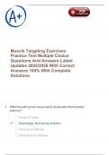 Muscle Targeting Exercises Practice Test Multiple Choice Questions And Answers Latest Updates 2025&sol;2026 With Correct Answers 100&percnt; With Complete Solutions