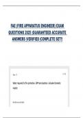 FAE &lpar;FIRE APPARATUS ENGINEER&rpar; EXAM QUESTIONS 2025 &vert;GUARANTEED ACCURATE ANSWERS &vert;VERIFIED &vert;COMPLETE SET&excl;&excl;