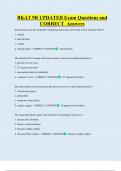 BKAT 9R UPDATED Exam Questions and   CORRECT  Answers