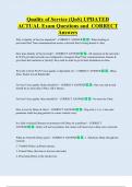 Quality of Service &lpar;QoS&rpar; UPDATED    ACTUAL Exam Questions and  CORRECT   Answers 