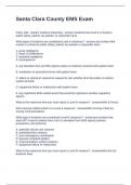 Santa Clara County EMS Exam Questions with Solutions