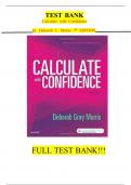 Test Bank For Calculate with Confidence&comma; 7th Edition By Gray Morris&vert;&vert;All Chapter 1-25&vert;&vert;Complete Guide A&plus;&period;
