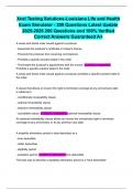 Xcel Testing Solutions-Louisiana Life and Health Exam Simulator - 200 Questions Latest Update 2025-2026 200 Questions and 100&percnt; Verified Correct Answers Guaranteed A&plus;