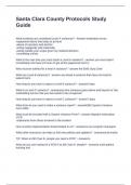Santa Clara County Protocols Study Guide Questions and Answers