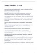 Santa Clara EMS Exam 1&period; Questions and Answers 2025