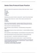 Santa Clara Protocol Exam Practice Questions and Answers Graded A&plus;