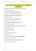 L&E TEST 3 QUESTIONS AND CORRECT ANSWERS&period;