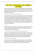 L&E TEST 4 QUESTIONS AND CORRECT ANSWERS&period;
