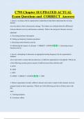 C795 Chapter 18 UPDATED ACTUAL   Exam Questions and  CORRECT  Answers 