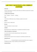 L&E TEST 5 QUESTIONS AND CORRECT ANSWERS&period;