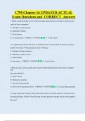 C795 Chapter 16 UPDATED ACTUAL   Exam Questions and  CORRECT  Answers 