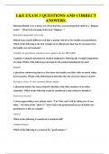 L&E EXAM 3 QUESTIONS AND CORRECT ANSWERS&period;