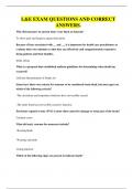 L&E EXAM QUESTIONS AND CORRECT ANSWERS&period;