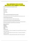 M&A REPRODUCTIVE SYSTEM QUESTIONS AND CORRECT ANSWERS&period;