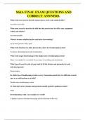 M&A FINAL EXAM QUESTIONS AND CORRECT ANSWERS&period;