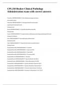 CPL250 Beaker Clinical Pathology Administration exam with correct answers
