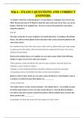 M&A - EXAM 2 QUESTIONS AND CORRECT ANSWERS