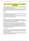 M&A - EXAM 3 QUESTIONS AND CORRECT ANSWERS&period;
