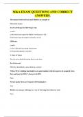 M&A EXAM QUESTIONS AND CORRECT ANSWERS&period;