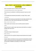 M&A TEST 1 QUESTIONS AND CORRECT ANSWERS&period;