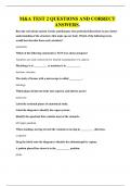 M&A TEST 2 QUESTIONS AND CORRECT ANSWERS&period;