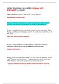 NU372 FINAL EXAM&vert;2025-2026&vert;180Qs&As WITH RATIONALES&vert;A&plus;GRADE