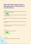 Illinois Non CDL Vehicles&colon; Class C &sol; Strategies Review of Key Quizzes & Correct Answers&period;         Quiz&lowbar;&lowbar;&lowbar;&lowbar;&quest; Name the lighting equipment required for second division or combination vehicles longer than 25 feet and&sol;or wider than 80 inches&period; -             Answ
