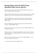 Driving Theory Test UK &lpar;2025&rpar; Exam Questions With Correct Answers&period;
