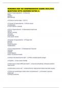 HONDROS NUR 160 COMPREHENSIVE EXAMS 2025&sol;2026 QUESTIONS WITH ANSWERS RATED A&plus;