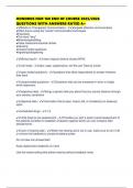 HONDROS NUR 160 END OF COURSE 2025&sol;2026 QUESTIONS WITH ANSWERS RATED A&plus;