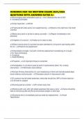 HONDROS NUR 160 MIDTERM EXAMS 2025&sol;2026 QUESTIONS WITH ANSWERS RATED A&plus;