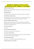 ADLERIAN THERAPY FINAL EXAM QUESTIONS WITH CORRECT ANSWERS&excl;&excl;