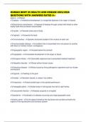 HUMAN BODY IN HEALTH AND DISEASE 2025&sol;2026 QUESTIONS WITH ANSWERS RATED A&plus;