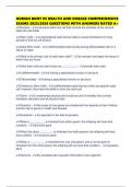 HUMAN BODY IN HEALTH AND DISEASE COMPREHENSIVE EXAMS 2025&sol;2026 QUESTIONS WITH ANSWERS RATED A&plus;