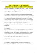 APHA-IMMUNIZATION EXAM 2 QUESTIONS WITH CORRECT ANSWERS&excl;&excl;