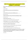 CDH EXAM REVISION QUESTIONS WITH CORRECT ANSWERS&excl;&excl;