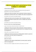 CDH EXAM REVIEW QUESTIONS WITH CORRECT ANSWERS&excl;&excl;