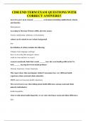 CDH END TERM EXAM QUESTIONS WITH CORRECT ANSWERS&excl;&excl;