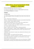 CDH 2 FINAL EXAM QUESTIONS WITH CORRECT ANSWERS&excl;&excl;