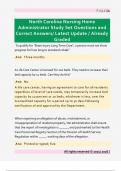 North Carolina Nursing Home  Administrator Study Set Questions and  Correct Answers&sol; Latest Update &sol; Already  Graded 