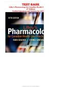 TEST BANK For Lilley's Pharmacology for Canadian Health Care Practice 5th Edition  by Kara Sealock&comma; Cydnee Seneviratne &comma;Verified  Chapters 1 - 58 With All questions and answers  with Rationals Fully covered Complete Newest Version2025&sol;2026