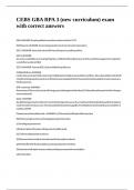 CEBS GBA RPA 3 &lpar;new curriculum&rpar; exam with correct answers