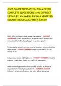 ASCP CG CERTIFICATION EXAM WITH COMPLETE QUESTIONS AND CORRECT DETAILED ANSWERS FROM A VERIFIED SOURCE 100&percnt;GUARANTEED PASS&excl;&excl;&excl;