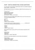 DVEP - DIGITAL ENGINE FINAL EXAM QUESTIONS